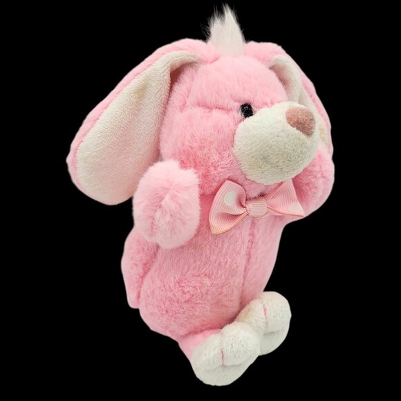 Set Of 2 GAF and Sound N Light Bunny Rabbits Pink White Bows 7" Easter NO SOUND - Picture 7 of 10
